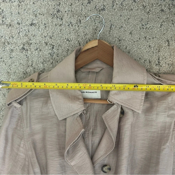 Club Monaco Lyocell trench XS great condition very pretty colour! Crinkle vibe - Picture 11 of 14